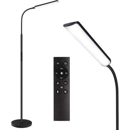 LED Floor Lamp, Bright 15W Floor Lamps for Living Room with 1H Timer, Stepless Adjustable 3000K-6000K Colors & Brightness