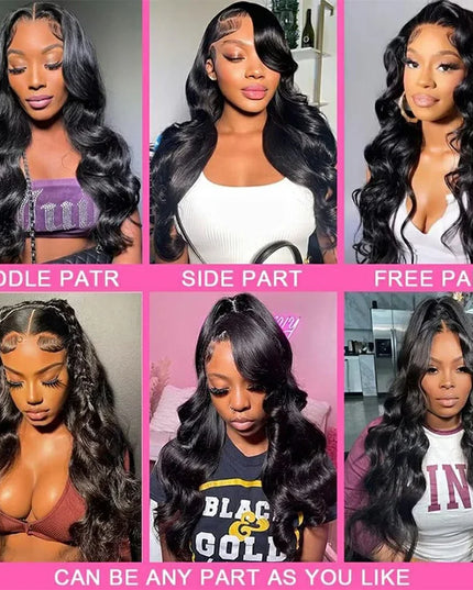 250 Density 30 40 Inch 13x6 Transparent HD Lace Frontal Body Wave Wigs Human Hair Remy 13x4 Lace Front Wig For Black Women