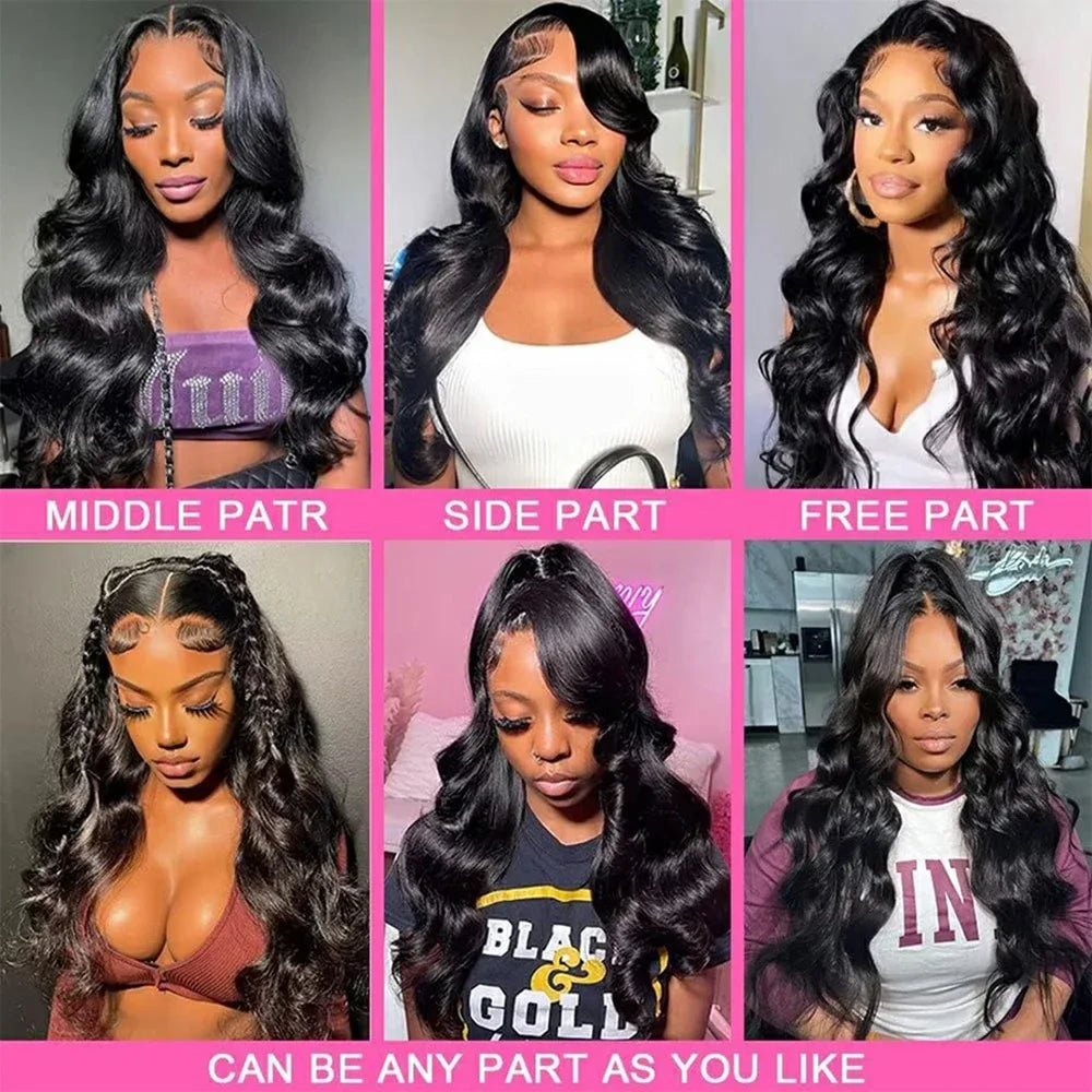 250 Density 30 40 Inch 13x6 Transparent HD Lace Frontal Body Wave Wigs Human Hair Remy 13x4 Lace Front Wig For Black Women