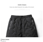 Winter Down Cotton Pants Men's Outdoor Plush Thick Velvet Warm Sports Pants Lambswol Casual Waterproof Windproof Ski Pants 7XL