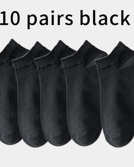 5Pairs Breathable Cotton Sports Stockings Men Bamboo Fiber Autumn and Winter Men Socks Sweat Absorption Deodorant Business Sox