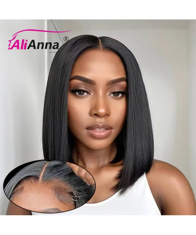 Glueless Wig Human Hair Ready To Wear Short Bob Wigs For Women Transparent Pre Cut Lace Human Wig Human Hair Wig Bob Wig