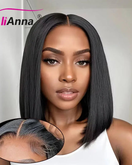 Glueless Wig Human Hair Ready To Wear Short Bob Wigs For Women Transparent Pre Cut Lace Human Wig Human Hair Wig Bob Wig