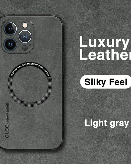 For Magsafe Luxury Leather Shockproof Phone Cases For iPhone 16 15 14 13 12 11 Pro Max 16 Plus Magnetic Wireless Charging Cover