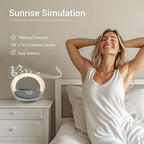 Colsur 15W Wireless Charger Bluetooth Speaker Alarm Clock, Sunrise Simulation Adjustable LED Night Light Alarm Clock Function