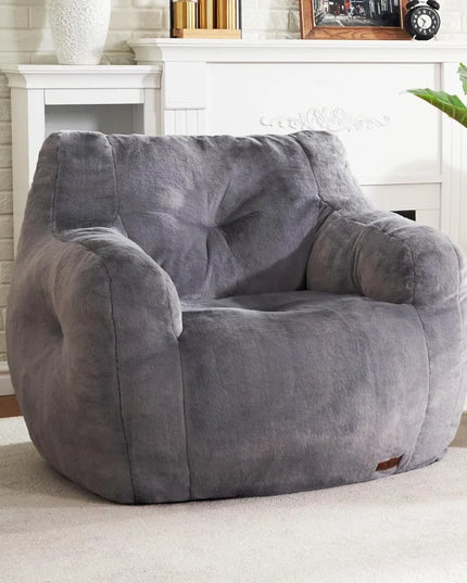 Bean Bag Sofa Chairs for Adults Comfy Bean Bag Sofa Fluffy Beanbag Chair Plush Chair Big Bubble Foam Sofa with Filler