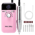 Professional Nail Drill Machine Set 45000RPM Rechargeable Portable Electric Nail File for Manicure Acrylic Gel Nails Salon Tools