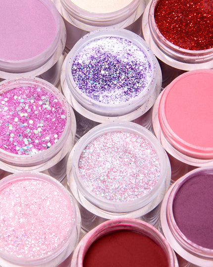 5g Dipping Nail Powder Set Red Nail Glitter Dipping System Kit For Manicure Nail Art Decorations Natural Dry Without Lamp Cure