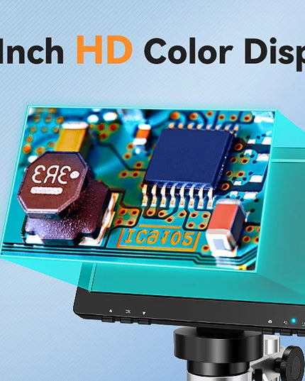 Hayve 7‘’ Digital Microscope 1200X Zoom 12MP HD Electronic Microscopes Camera Magnifier for Soldering Phone Repair Microscope