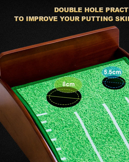 Golf Putting Set Putting Green Indoor Newly Office Golf Practice Putting Mat With Automatic Ball Return Track For Mini Games