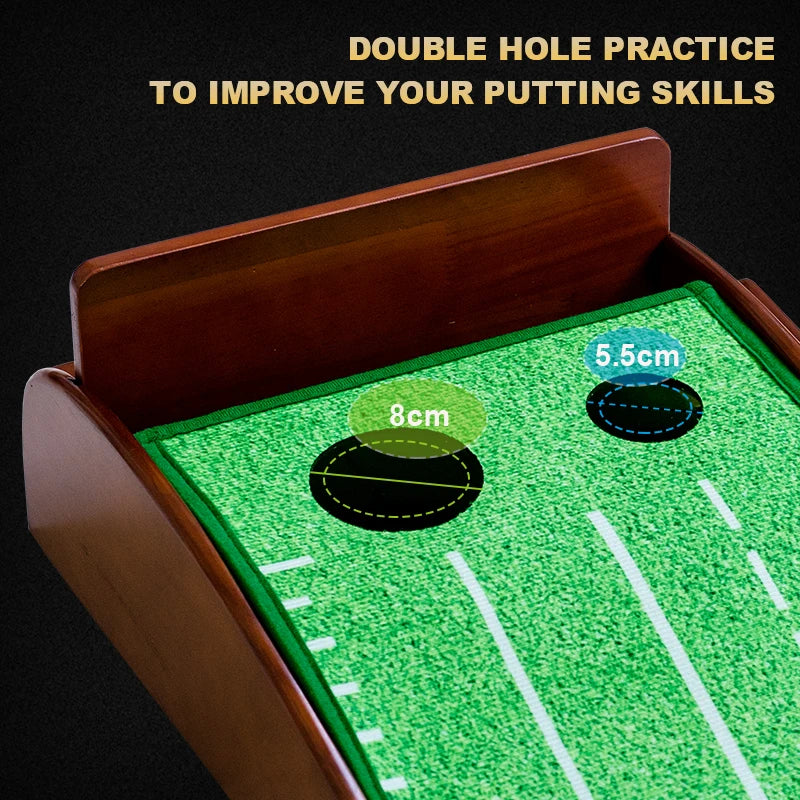 Golf Putting Set Putting Green Indoor Newly Office Golf Practice Putting Mat With Automatic Ball Return Track For Mini Games