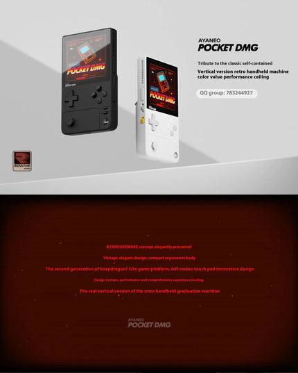 AYANEO Pocket DMG Game Console 3.92Inch OLED 1240*1080 Resolution Screen 6000mAh Gyroscope Custom Handheld Game Consoles Gifts