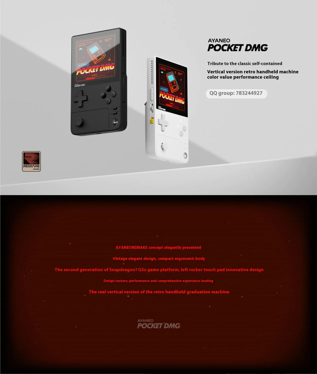 AYANEO Pocket DMG Game Console 3.92Inch OLED 1240*1080 Resolution Screen 6000mAh Gyroscope Custom Handheld Game Consoles Gifts