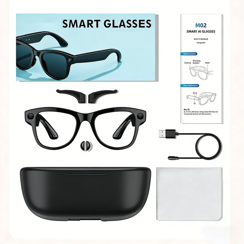 Smart Glasses HD Photo Video Open AI Record Translation Touch Photochromic Lenses Bluetooth Call Music Multifunction Glasses
