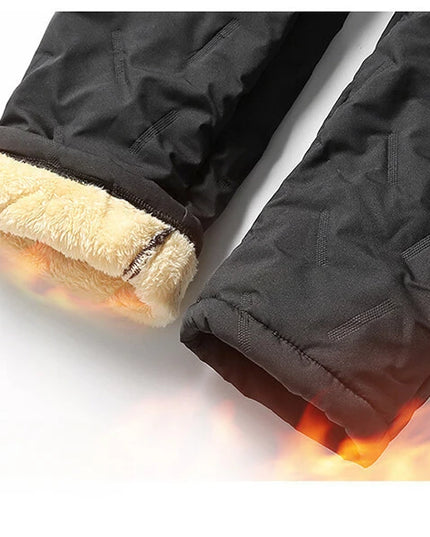 Down Pants Casual Men Pants Thickened Fleece Pants Loose Sportswear Winter Warm Clothes Men Casual Clothes