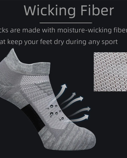 3 Pairs Sports Socks Men Women Short Running Socks Performance Ankle Cushion Wear-resistant Anti Slip Basketball Casual Socks