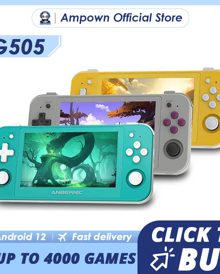ANBERNIC RG505 Handheld Game Console 4.95″ OLED Touch Screen Android 12 OS Portable Video Game Console Hall Joyctick OTA Update