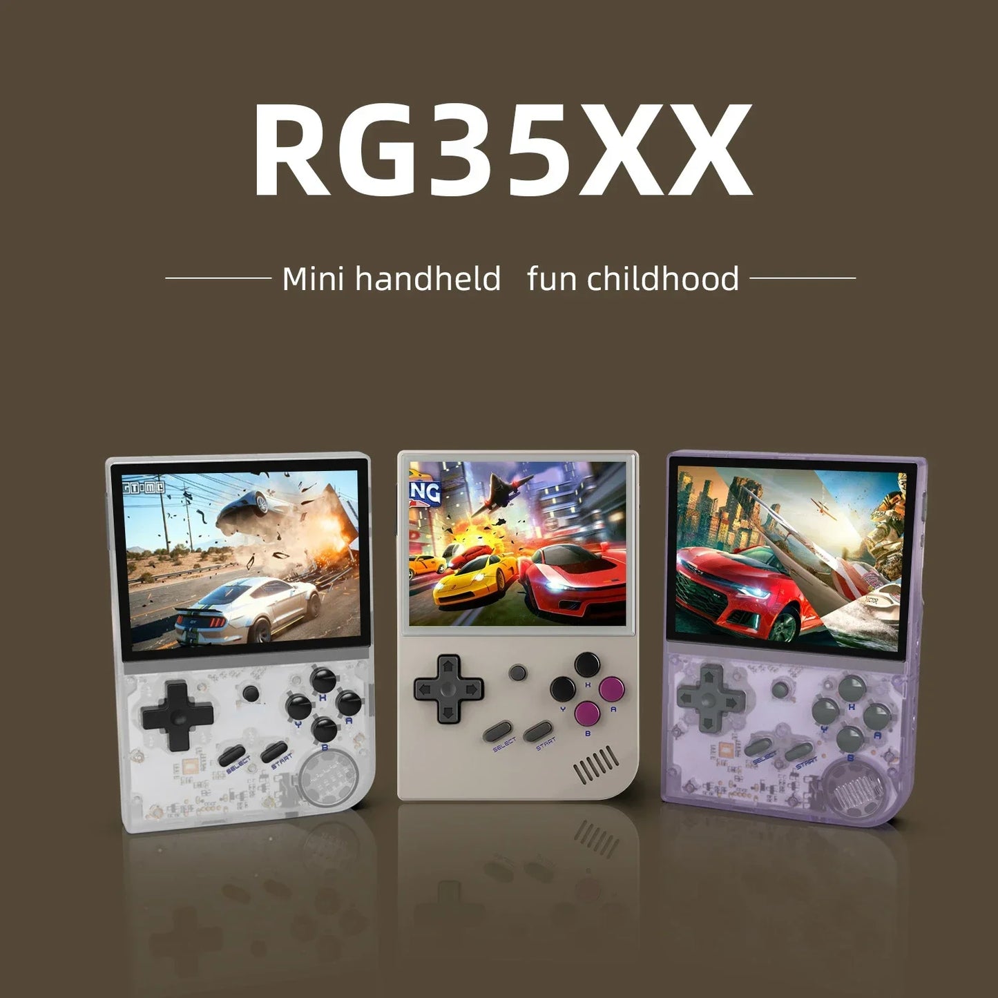 RG35XX Handheld Game Console 3.5 inch IPS Screen Linux System 64G/128G TF Card Built-in 5470+ Games Miyoo Handheld Game Player