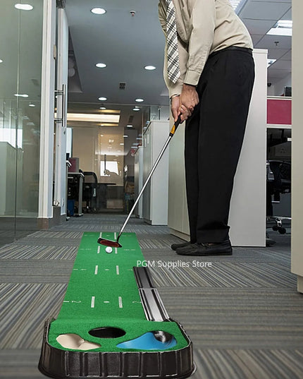PGM Golf Indoor Putting Mat Putter Trainer Green Carpet Practice Set Ball Return Mats