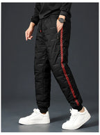 Winter Lambswool Down Pants Warm Thicken Sweatpants Men Fashion Joggers Water Proof Casual Pants Men Brand Plus Fleece Trousers