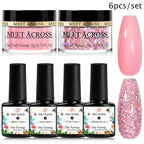 5g Dipping Nail Powder Set Red Nail Glitter Dipping System Kit For Manicure Nail Art Decorations Natural Dry Without Lamp Cure