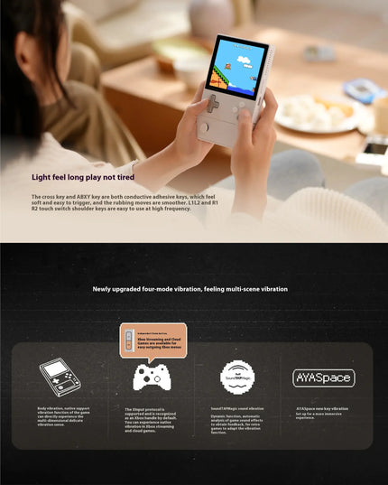 AYANEO Pocket DMG Game Console 3.92Inch OLED 1240*1080 Resolution Screen 6000mAh Gyroscope Custom Handheld Game Consoles Gifts