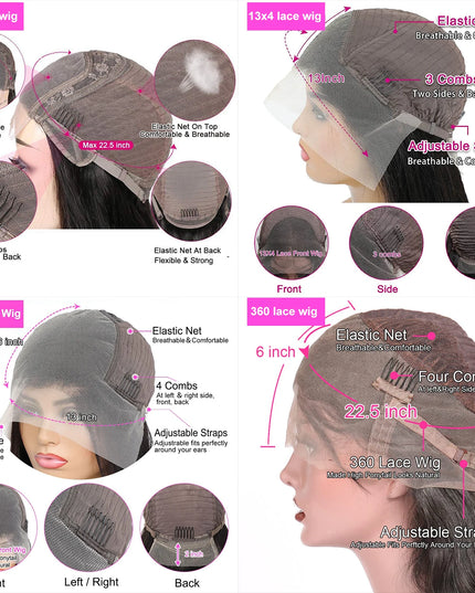 180% Deep Wave Frontal Wig 13x6 HD Lace Frontal Wigs For Women Water Wave Curly Lace Front Human Hair Wig 13x4 High Density 1B