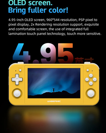 ANBERNIC RG505 Handheld Game Console 4.95″ OLED Touch Screen Android 12 OS Portable Video Game Console Hall Joyctick OTA Update