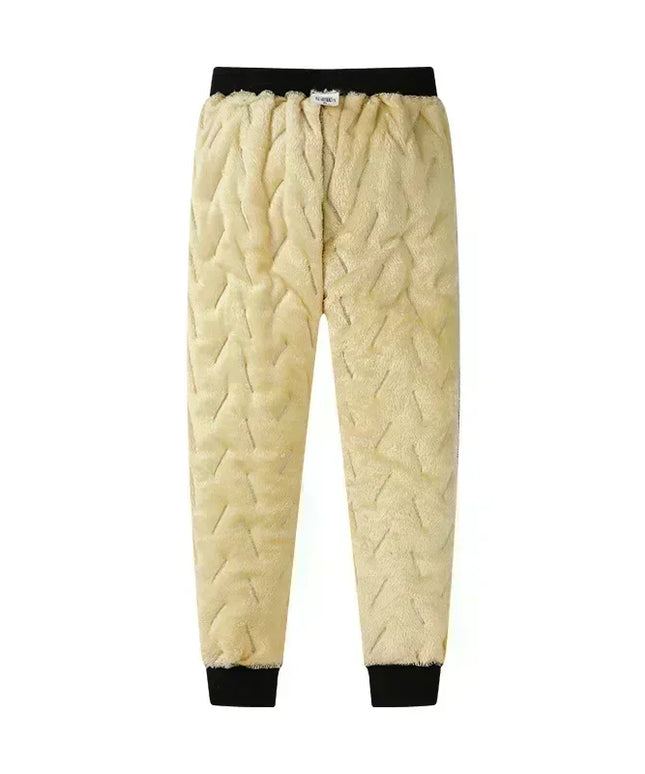 Down Pants Casual Men Pants Thickened Fleece Pants Loose Sportswear Winter Warm Clothes Men Casual Clothes