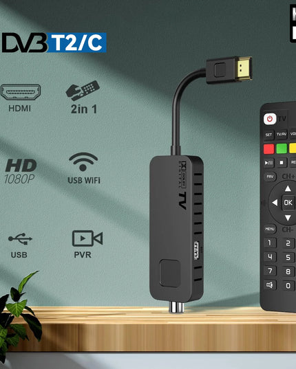 UBISHENG U3mini DVB T2 DVB C Digital TV Decoder HD Free TV Channels 7Days EPG TV Tuner for Spain France Itlay Columbia ect