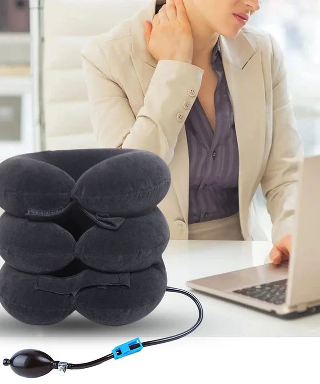 1Pcs Neck Stretcher Inflatable Cervical Neck Traction Brace Breathable Comfortable Protection Prevent Cervical Forward Leaning