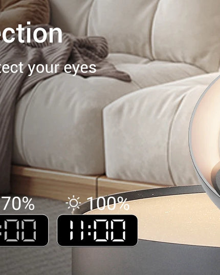 Colsur 15W Wireless Charger Bluetooth Speaker Alarm Clock, Sunrise Simulation Adjustable LED Night Light Alarm Clock Function