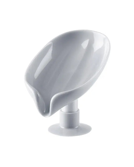 2pcs Drain Soap Holder Leaf Shape Soap Box Suction Cup Tray Drying Rack for Shower Sponge Container Kitchen Bathroom Accessories