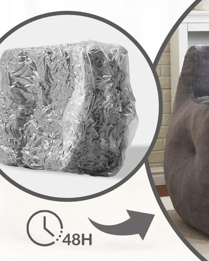 Bean Bag Sofa Chairs for Adults Comfy Bean Bag Sofa Fluffy Beanbag Chair Plush Chair Big Bubble Foam Sofa with Filler