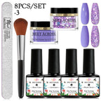 5g Dipping Nail Powder Set Red Nail Glitter Dipping System Kit For Manicure Nail Art Decorations Natural Dry Without Lamp Cure