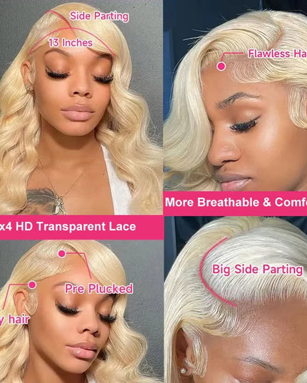 Body Wave 613 Hd Lace Frontal Wig 13x6 Human Hair Wigs 13x4 Transparent Lace Honey Blonde Glueless Wigs For Women 180 Density