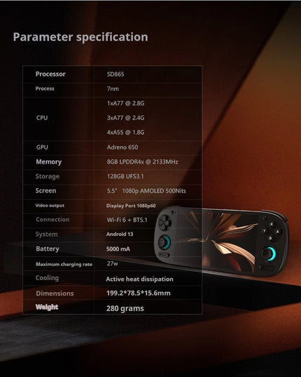 In Stock Retroid Pocket 5 SD865 8+128G RP5 5.5 Inch OLED HD Screen Bluetooth 5.1 Android Pocket Handheld Gaming Console Custom