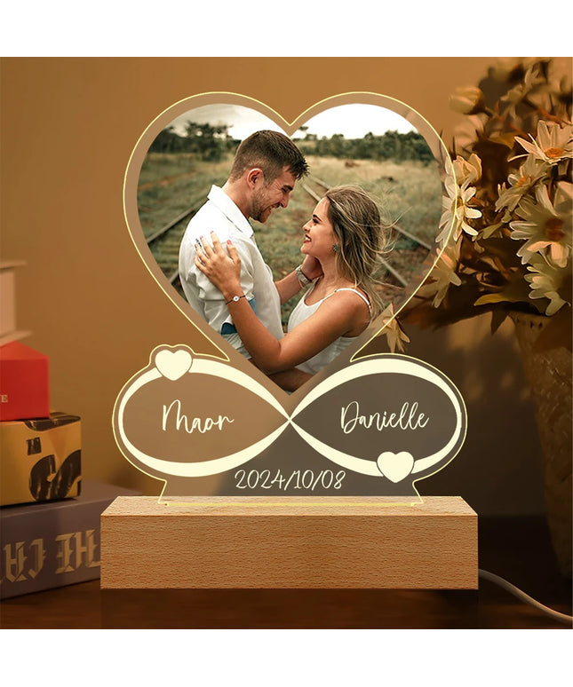 Personalized Anniversary Women Men Couples Gifts Custom Photo Love Frame Acrylic Plaque Valentine's Day Giftware for Him Her