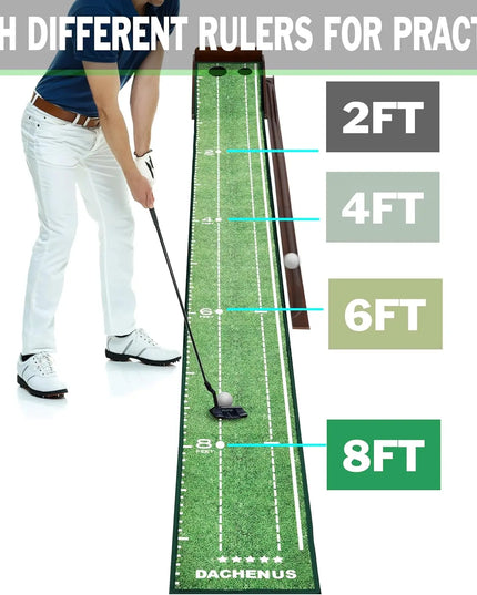 Golf Putting Set Putting Green Indoor Newly Office Golf Practice Putting Mat With Automatic Ball Return Track For Mini Games