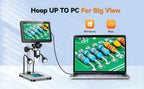 Hayve 7‘’ Digital Microscope 1200X Zoom 12MP HD Electronic Microscopes Camera Magnifier for Soldering Phone Repair Microscope