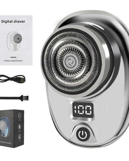 Mini Electric Razor Wet and Dry Washable Razor Fast Charging Digital Display Portable Electric Shaver 1 Hour Charge Time Upgrade