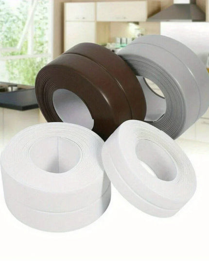 1m/3.2m PVC Waterproof Sealing Tape for Bathroom Sink, Shower, Bathtub and Toilet - Self Adhesive Wall Sticker