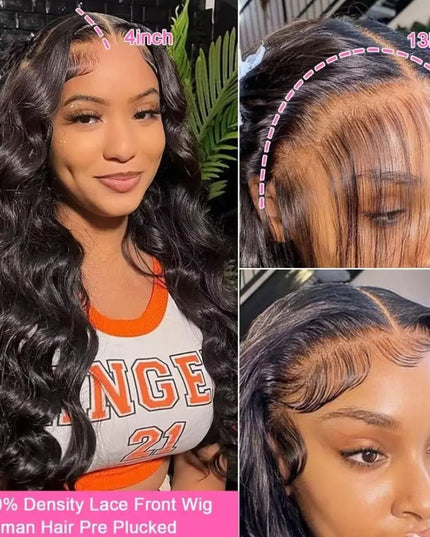 13x6 13x4 Body Wave Lace Front Wigs Human Hair PrePlucked Transparent Lace Frontal Wigs Human Hair Wigs With Baby Hair For Women