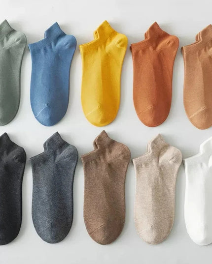 5Pairs Breathable Cotton Sports Stockings Men Bamboo Fiber Autumn and Winter Men Socks Sweat Absorption Deodorant Business Sox