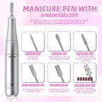 Professional Nail Drill Machine Set 45000RPM Rechargeable Portable Electric Nail File for Manicure Acrylic Gel Nails Salon Tools