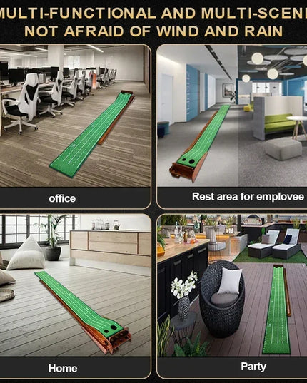 Golf Putting Set Putting Green Indoor Newly Office Golf Practice Putting Mat With Automatic Ball Return Track For Mini Games