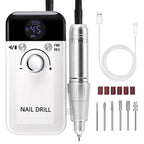 Professional Nail Drill Machine Set 45000RPM Rechargeable Portable Electric Nail File for Manicure Acrylic Gel Nails Salon Tools