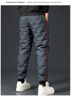 Winter Lambswool Down Pants Warm Thicken Sweatpants Men Fashion Joggers Water Proof Casual Pants Men Brand Plus Fleece Trousers