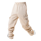 Men's Joggers Pants Loose Drawstring Long Pants Men Multi-pocket Sweatpants Casual Cargo Trousers For Men Fitness