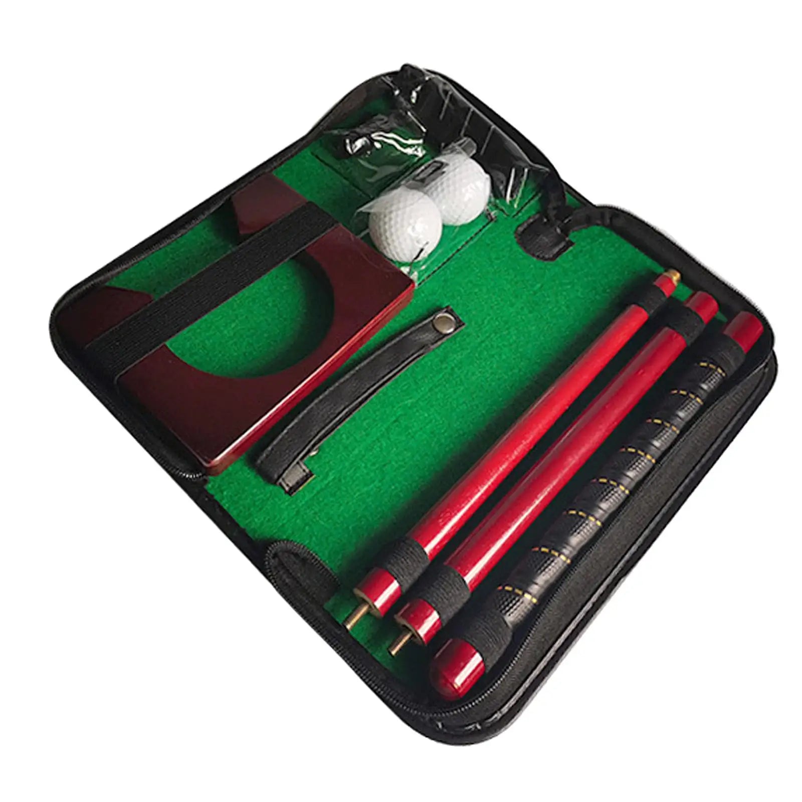 Portable Mini Golf Equipment Practice Kit Gift Set with Detachable Golf Putter Set Hand Indoor Golf Training Aid Kit
